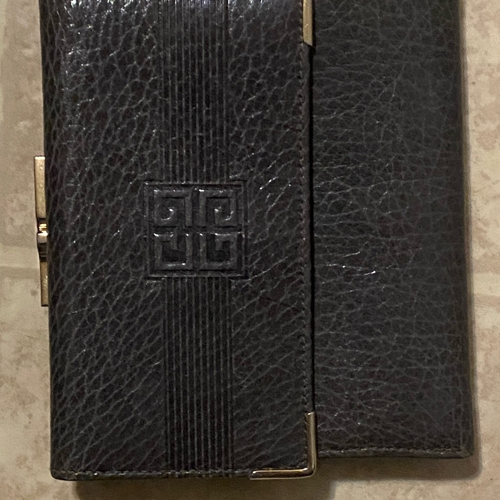 Givenchy Textured Black Leather Accessory